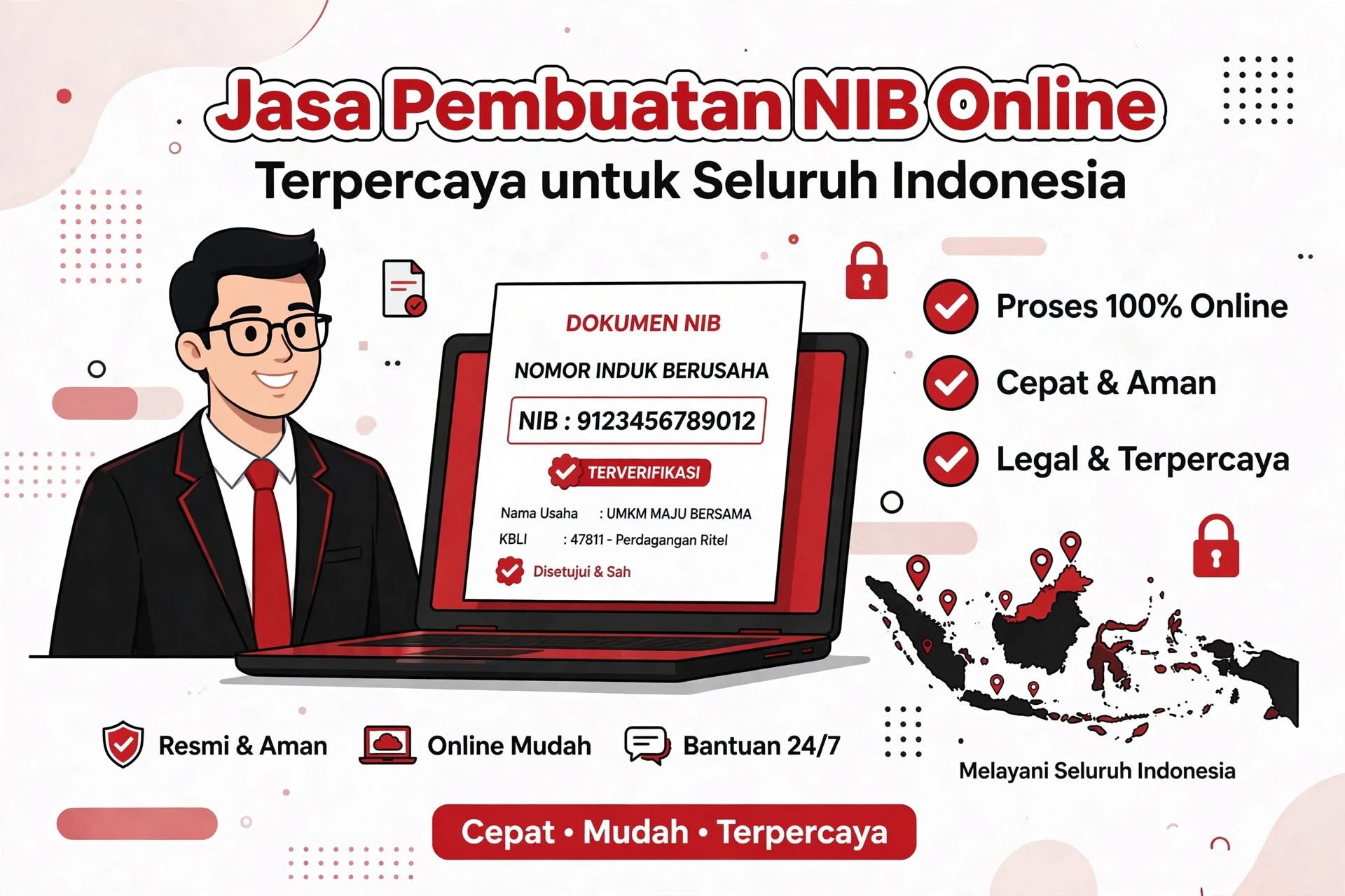 Jasa Pembuatan NIB Online Terpercaya | Seluruh Indonesia